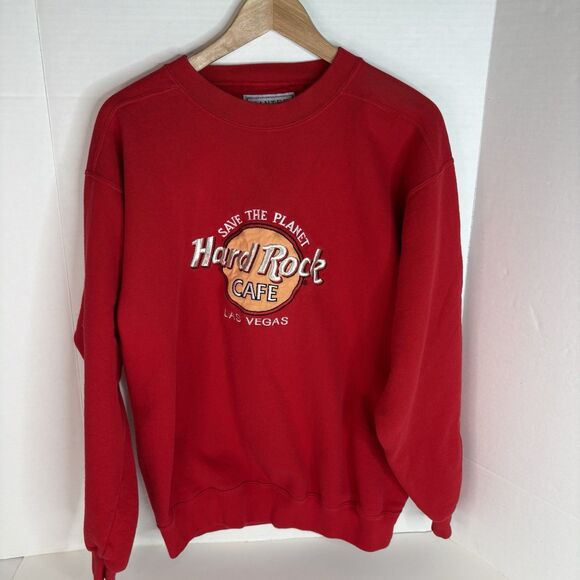 Hard Rock Cafe Other - Vintage Hard Rock Cafe Las Vegas Crewneck Sweatshirt, Medium, Red, USA,